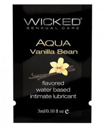 Wicked Aqua Water Based Lubricant Vanilla Bean .1oz