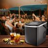 Portable Ice Maker 9 Cubes ready in 9 min/26lbs per 24h with 2 Optional Ice Cube Sizes