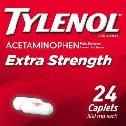Tylenol Extra Strength Caplets with 500 mg Acetaminophen;  24 Ct
