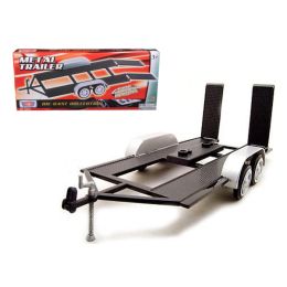Diecast Tandem Car Trailer Black for 1/24 Scale Models by Motormax