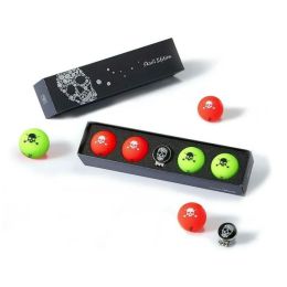 Volvik Skull Edition Golf Balls 4pk Marker Hat Clip Red Grn