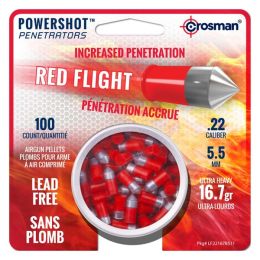 CROSMAN .22cal Red Flight Penetrator Pellets - 16.7 Grain (100 Count)