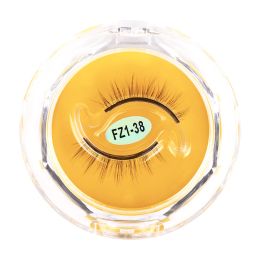 1Pair Glue-free False Eyelashes Wispy Natural Lashes Long Eyelash Self-adhesive Lash Extension Reusable Handmade Lash For Makeup (Color: FZ1-38)
