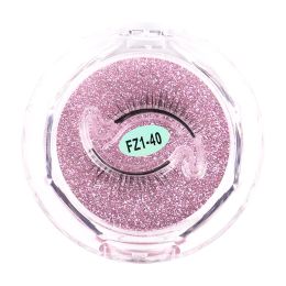1Pair Glue-free False Eyelashes Wispy Natural Lashes Long Eyelash Self-adhesive Lash Extension Reusable Handmade Lash For Makeup (Color: FZ1-40)