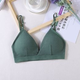 Women Yoga Sports Bras Triangle Cup Underwear Female Breathable Wrapped Tube Top Sexy Beauty Back Adjustable Sling Bra Vest (Color: green, size: Free Size)