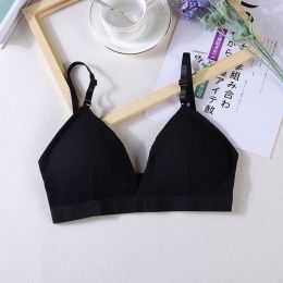 Women Yoga Sports Bras Triangle Cup Underwear Female Breathable Wrapped Tube Top Sexy Beauty Back Adjustable Sling Bra Vest (Color: Black, size: Free Size)