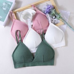 Women Yoga Sports Bras Triangle Cup Underwear Female Breathable Wrapped Tube Top Sexy Beauty Back Adjustable Sling Bra Vest (Color: 3 Pairs, size: Free Size)