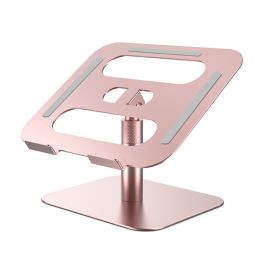 Laptop Riser Stand Angle Adjustable Height 360 Rotating Aluminum Ergonomic Computer Notebook Stand Holder for MacBook Pro Air (Color: Z45 Pink)