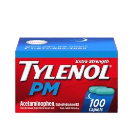 Tylenol PM Extra Strength Pain Reliever & Sleep Aid Caplets;  100 ct (Brand: Tylenol)