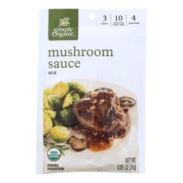 Simply Organic Seasoning Mix - Mushroom Sauce - Case of 12 - 0.85 oz. (SKU: 916957)